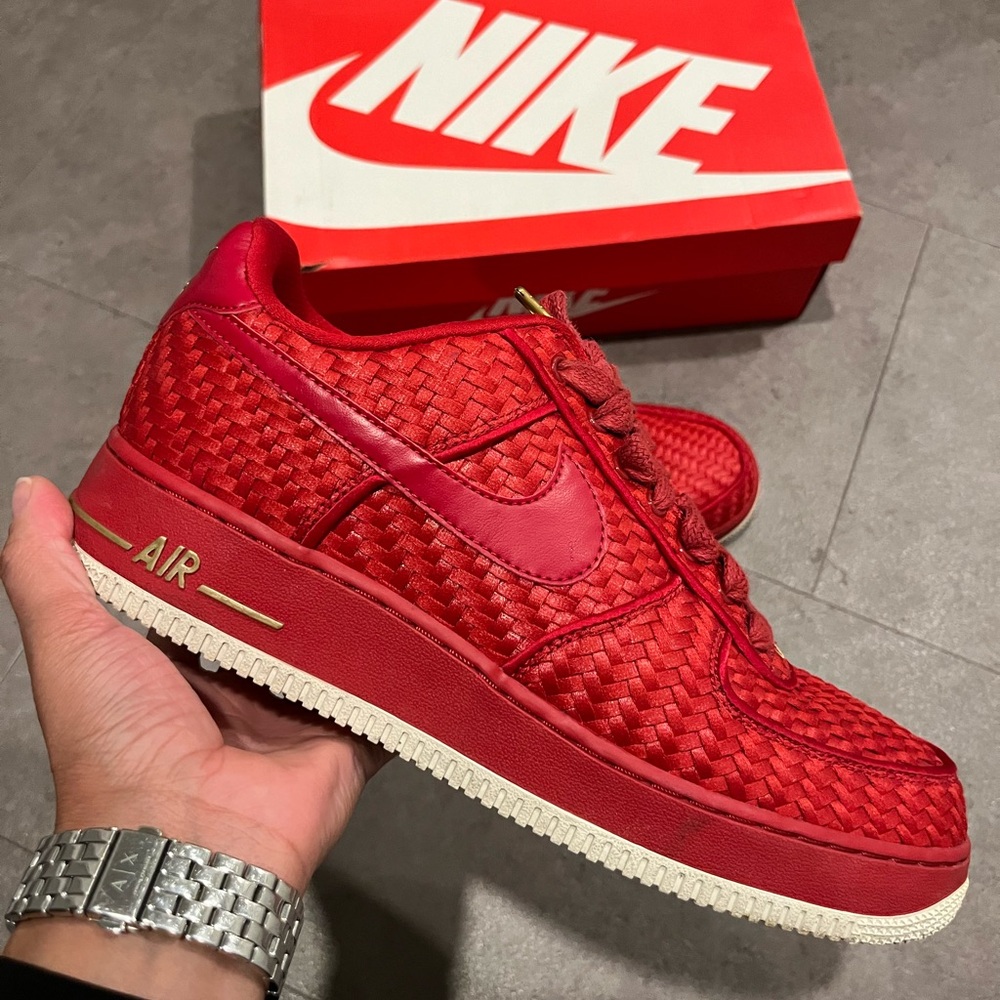 EXCELLENT Condition Nike Air Force 1 Low Woven "Gym Red"